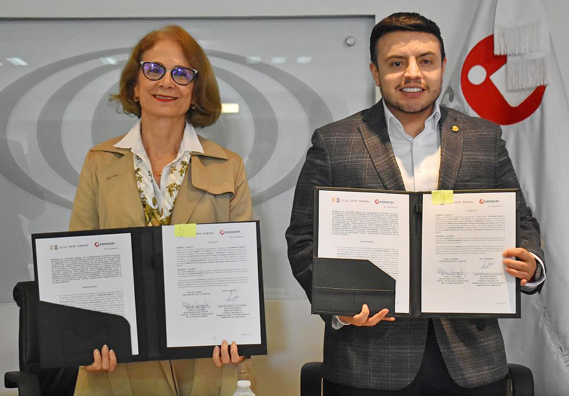 Firman Conocer y Sectei adendum para integración a la Red Ecos de la Ciudad de México